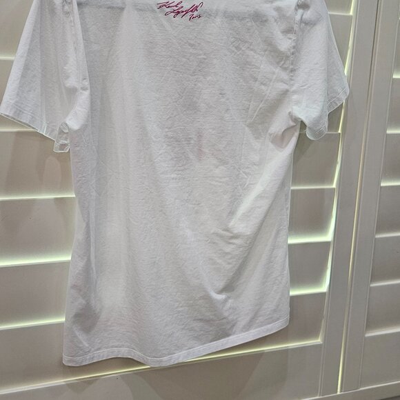 Karl Lagerfeld "C'est La Vie" Paris Rhinestone Graphic White Shirt Size (M) - Picture 10 of 14